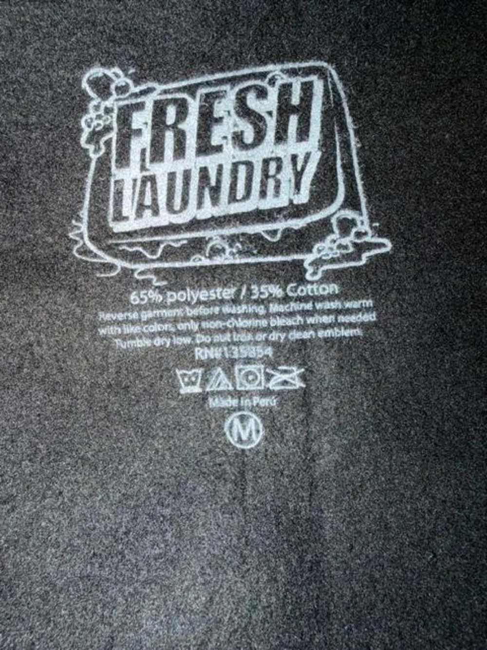 Fresh Laundry Graphic Hoodie Skull Lightning Black Blue Size M